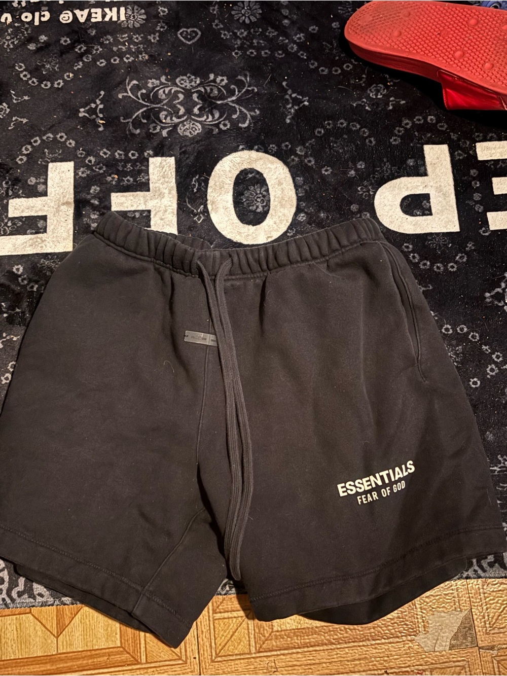 Essentials Men's Black Athletic Sweat Shorts
